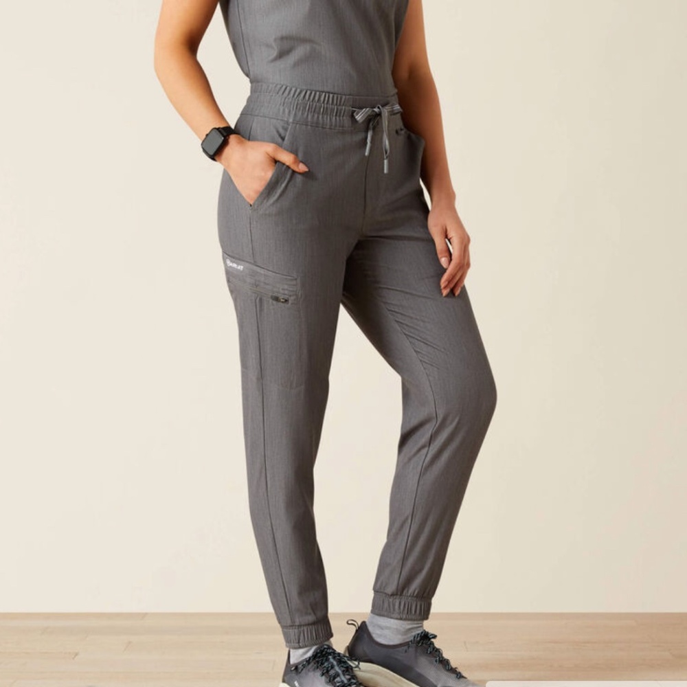 ARIAT Blackwell Cargo Stretch Jogger Scrub Pant Charcoal Grey XXL Petite